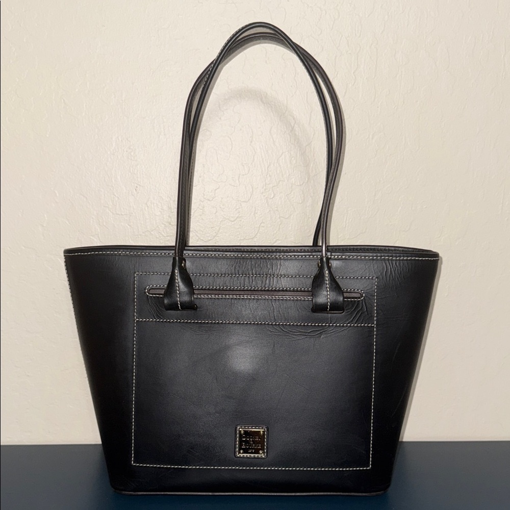 Dooney & Bourke Black Tote with Silver Accents